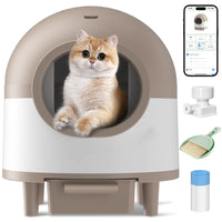 Self Cleaning Cat Litter Box for Multiple Cats, 80L Large Smart Automatic Cat Litter Box Wifi APP Control, Safety Protection