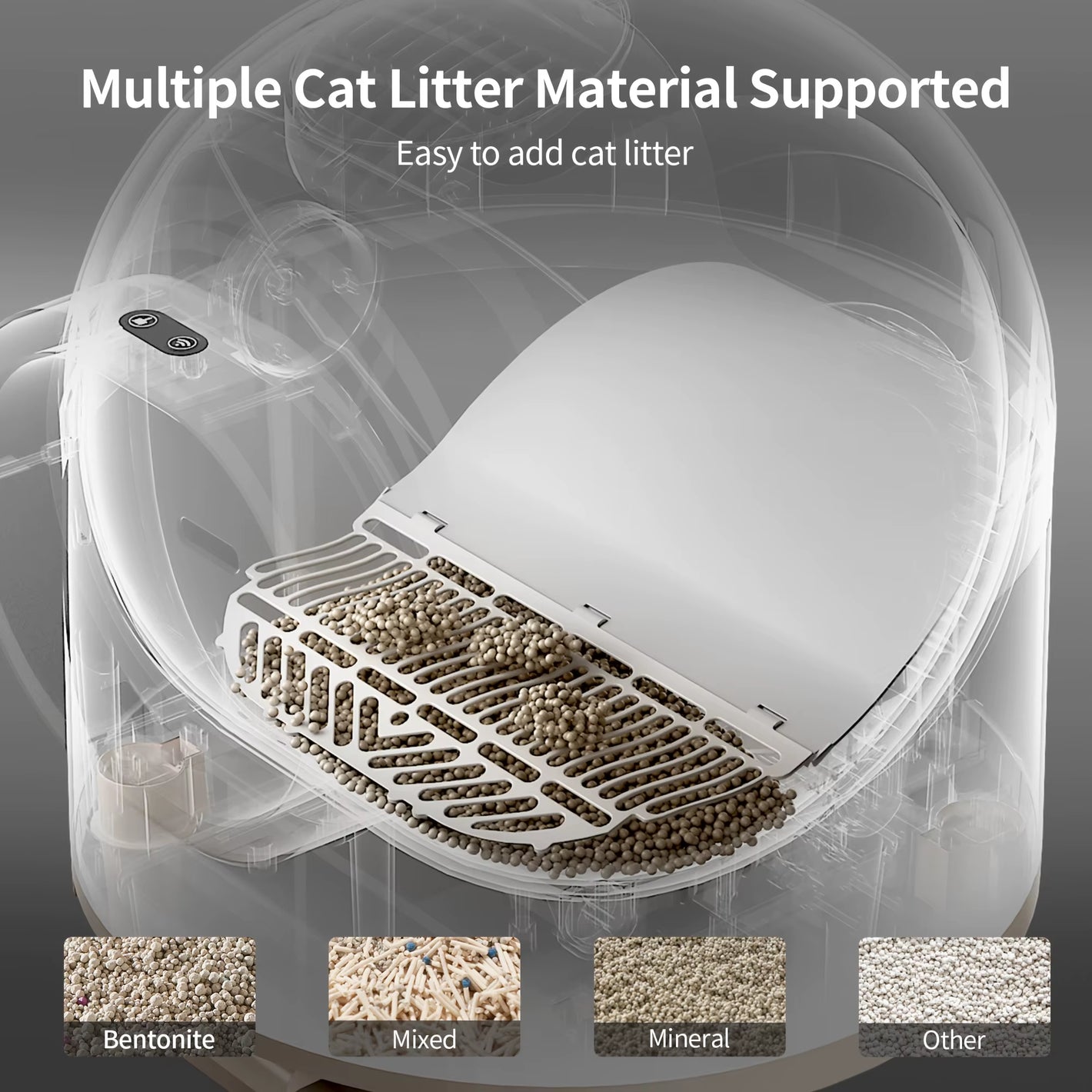 Self Cleaning Cat Litter Box for Multiple Cats, 80L Large Smart Automatic Cat Litter Box Wifi APP Control, Safety Protection