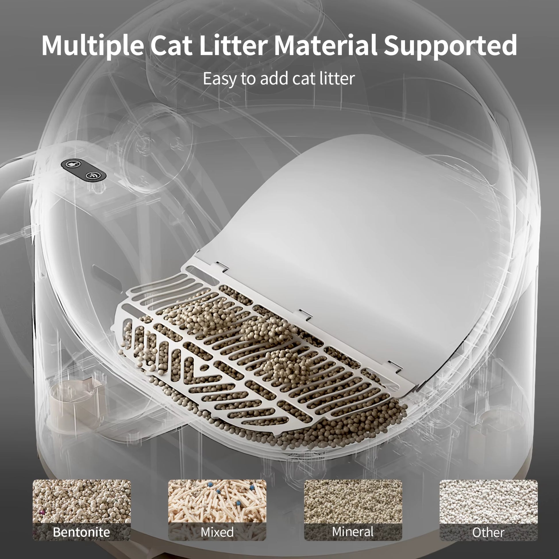 Self Cleaning Cat Litter Box for Multiple Cats, 80L Large Smart Automatic Cat Litter Box Wifi APP Control, Safety Protection